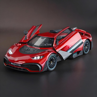 1:18 Mercedes Benz AMG ONE Supercar Alloy Metal Dieacst Model Car Sound And Light Children's Toy Car Collectibles Gift For Boy