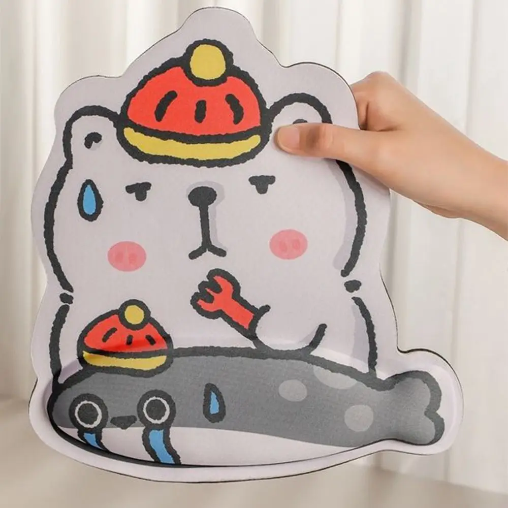 Creative Cartoon Mouse Pad Capybara Printed Comfortable Mouse Wrist Support Pad Comfort Soft Cute Wristband Mouse Mat