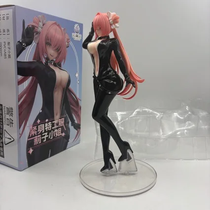 28 cm Agent en costume serré Miss Riko Figure fille Sexy Anime Figurine Pvc bureau décoration modèles Collection Statue jouets cadeaux de noël