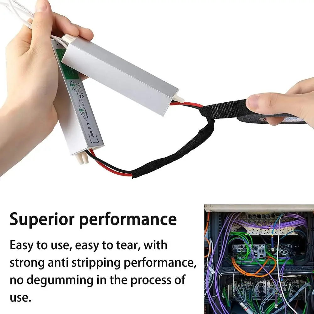 15/25M Insulation Automotive Loom Wrapping Tape Cloth Fabric Wire Harness Tape Heat-resistant Adhesive
