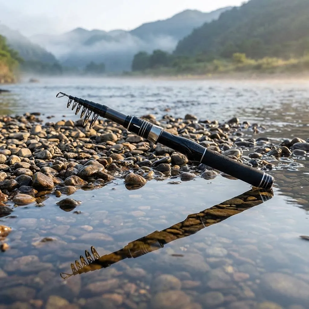 Ultralight Telescopic Carbon Fishing Rod With Ceramic Guide Rings Fast Action Portable Pole For Shore And Sea Fishing 1.5M-2.4 view 3