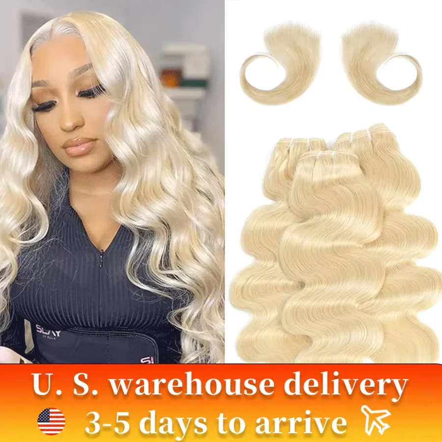 

26 Inch 613 Honey Blonde Wig Human Hair Baby Hair For Women Extensions Body Wave Real Human Hair Long Wavy Hair