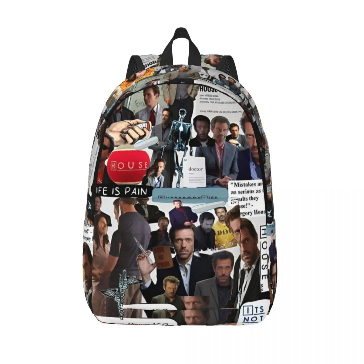 Casa MD Mochila Dr Gregory para hombre y mujer, informal, para escuela secundaria, senderismo, viaje, mochila, todo el mundo, mentiras, bolso de hombro universitario, duradero