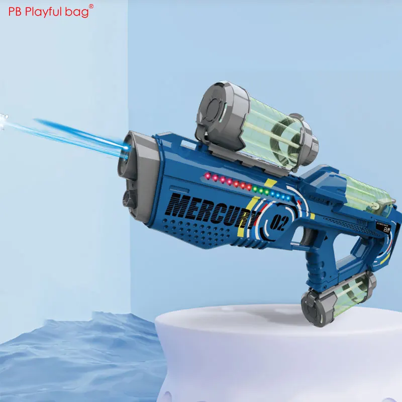 ميركوري M2 الكهربائية الكاملة التلقائي مدفع المياه مشرق ضوء LED USB شحن الصيف الكبار ألعاب أطفال الهدايا AC145