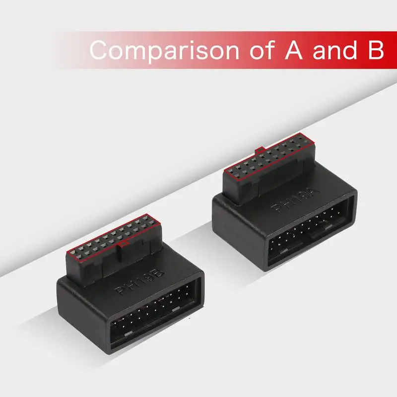 PH19A PH19B USB 3.0 19 Pin convertitore per Computer a 90 gradi convertitore adattatore per scheda madre per Computer Desktop accessori per Computer
