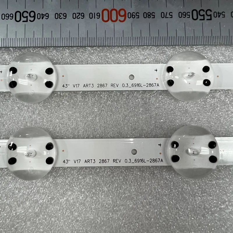 Retroiluminación LED (2) para TV, 43UJ6517, 43UJ6510, 43LJ622V, 43UJ6525, 43UJ6565, 43UJ675V, 43UJ651V, 43UJ670V, 43LV340C, 43LJ610V, V17 43