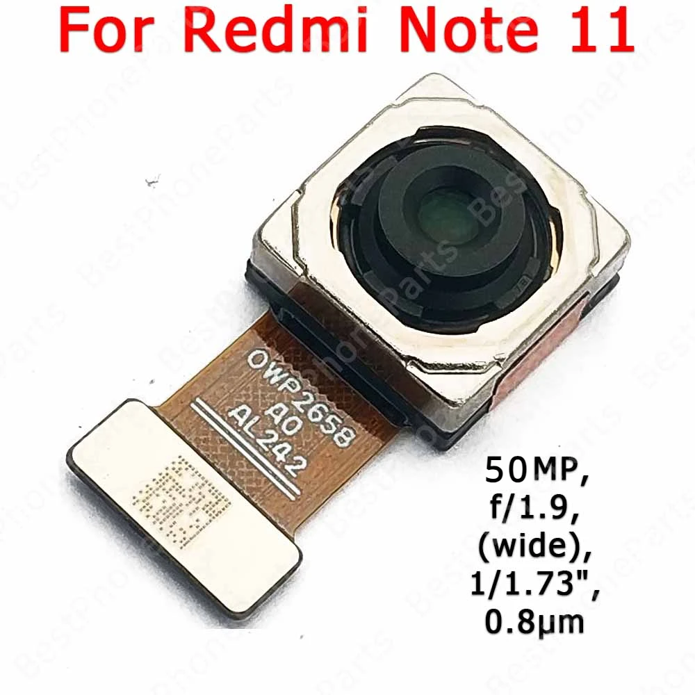 Back Camera For Xiaomi Redmi Note 11 Rear Camera Module Replacement Backside View Flex Spare Parts