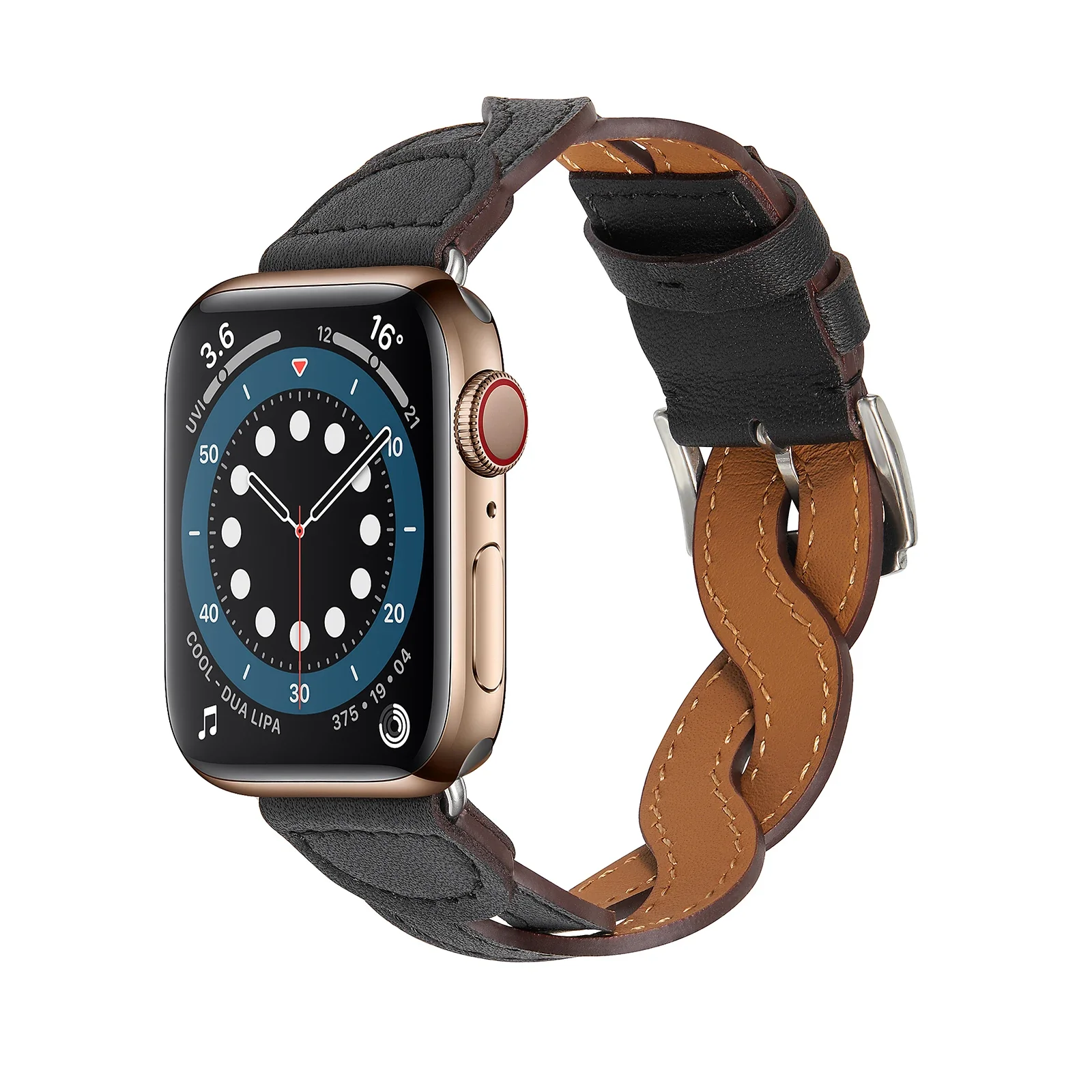Premium Leather Strap for Apple watch band 45mm 41mm 44mm 42mm 40mm 46mm Braided Wristband iWatch series Ultra 10 9 8 7 6 5 4 SE
