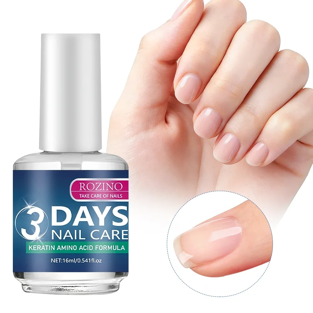 

3 Days Nail Care Oil Keratin Amino Acid Nail Nourish Polish Clear Nail Treatment Oil Nail Strengthen& Hydrate for Dry Weak Nail