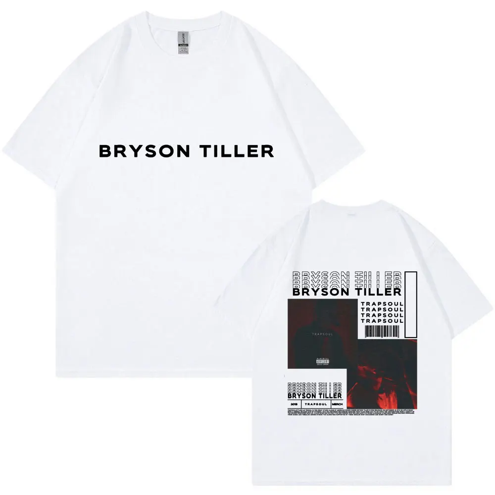 Rapper Bryson Tiller Trapsoul Album T Shirt Gothic Hip Hop Vintage Fashion Oversized Tshirt 100% Cotton Casual Streetwear Unisex