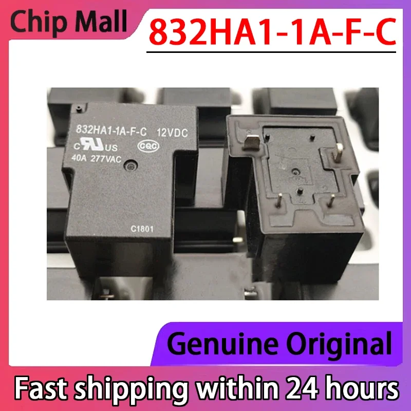 

2 шт. 832HA1-1A-F-C 12 В постоянного тока оригинальное 40 А 277 В переменного тока большое 4-контактное реле новое на складе