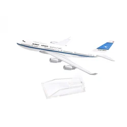 JASON TUTU 16cm Kuwait Airways Boeing B747 Airplane Model Airplane Diecast Metal 1/400 Scale Planes 
