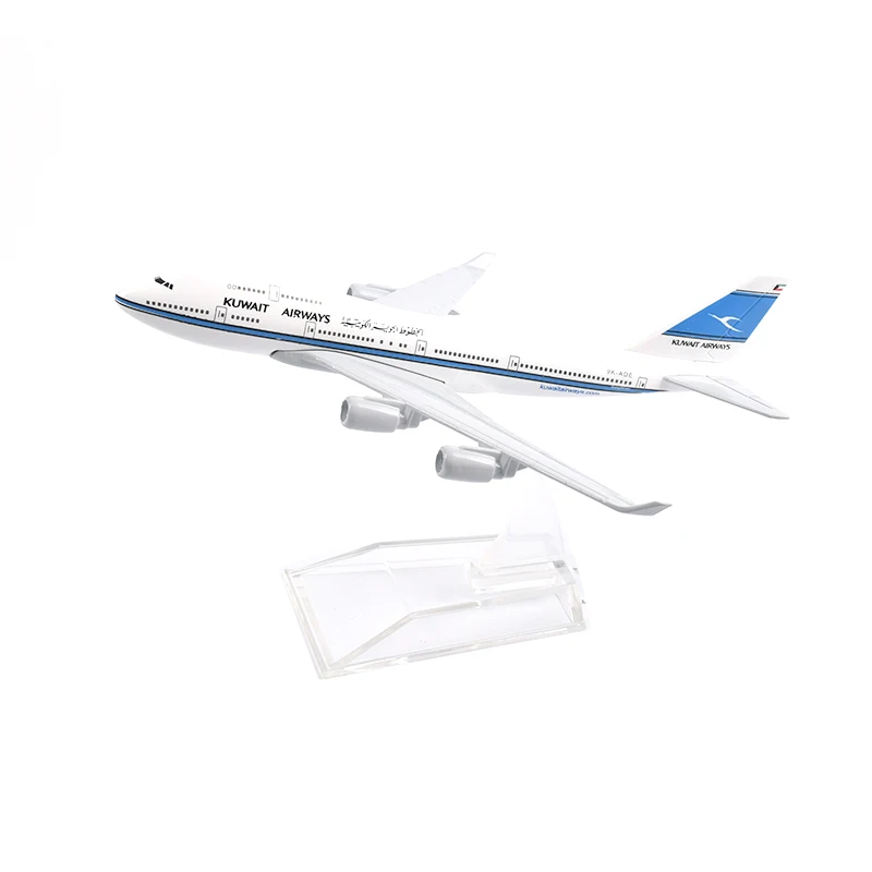 JASON TUTU 16cm Kuwait Airways Boeing B747 Airplane Model Airplane Diecast Metal 1/400 Scale Planes ﻿