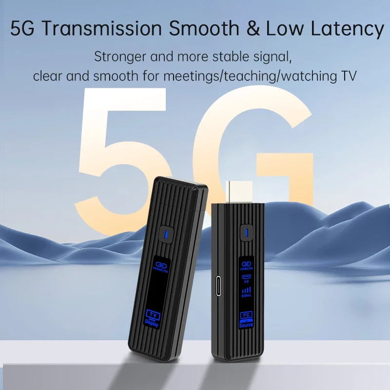 8 RX TO 1 TX Plug & Play 50M HDMI Wireless Video Transmitter Receiver Display 1080P@60Hz Extender From PC to Projector & Monitor