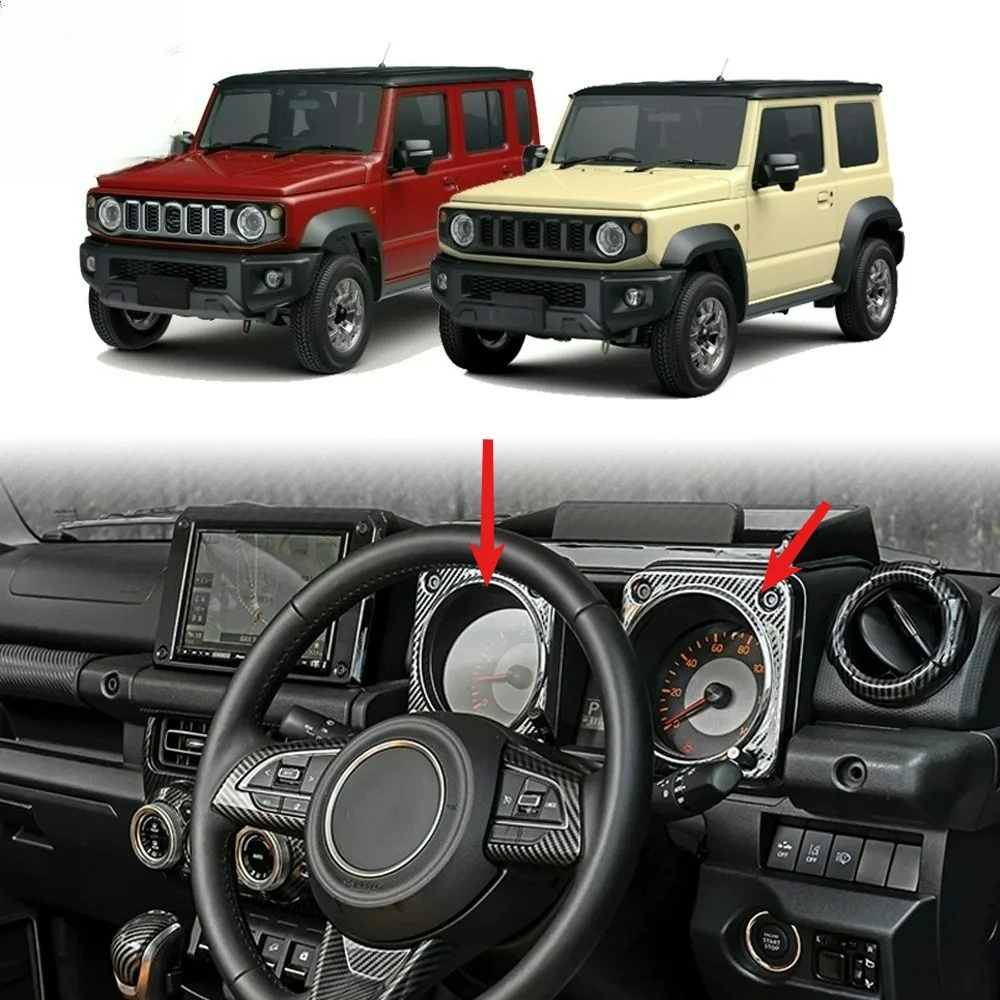 

For Suzuki Jimny 2018 2019 2020 2021 2022 2023 2024 2025 LHD RHD Car Speedometer Frame Instrument Cover Interior Sticker ABS