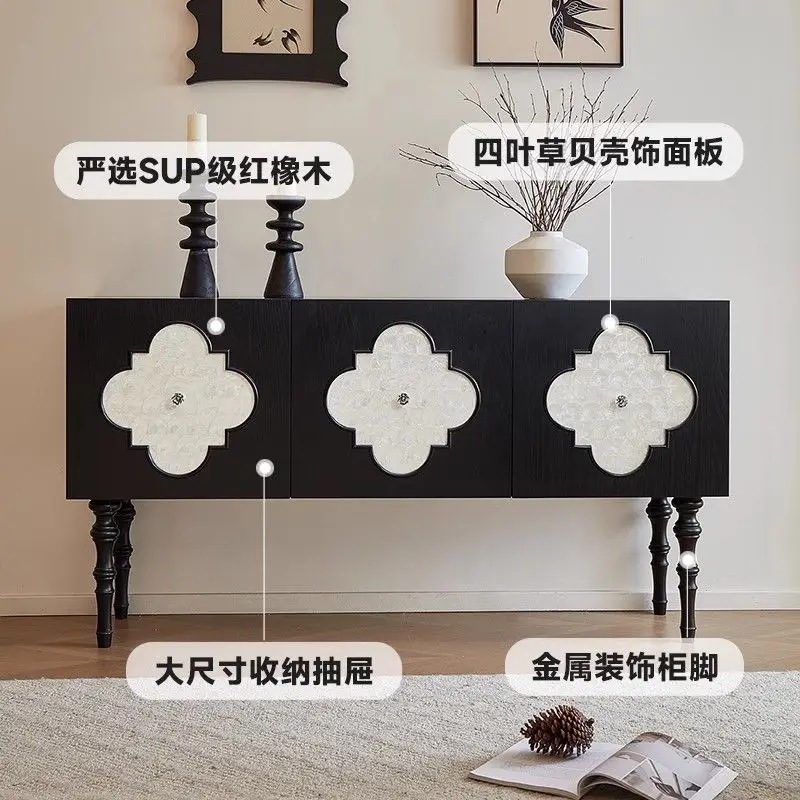 French entrance cabinet, living room, sofa sideboard, black shape console table, shelf, hallway corner chest