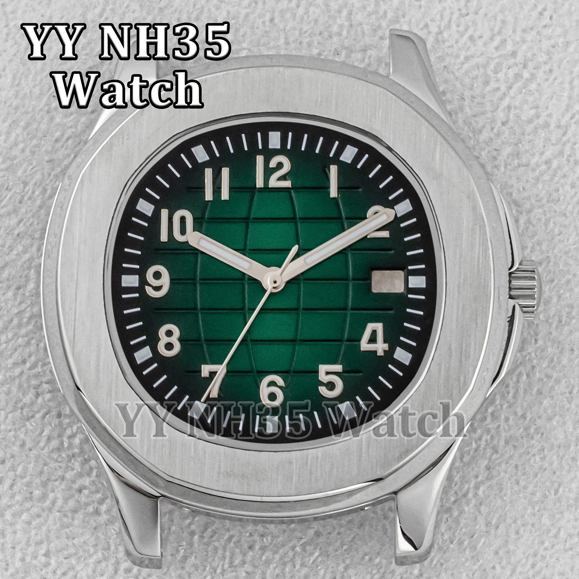 

42mm Watch Case NH35 Case Dial Hands for Mod AQUANAUT Nautilus Sapphire Glass Water Resistant Watch Case fit NH35 Movement