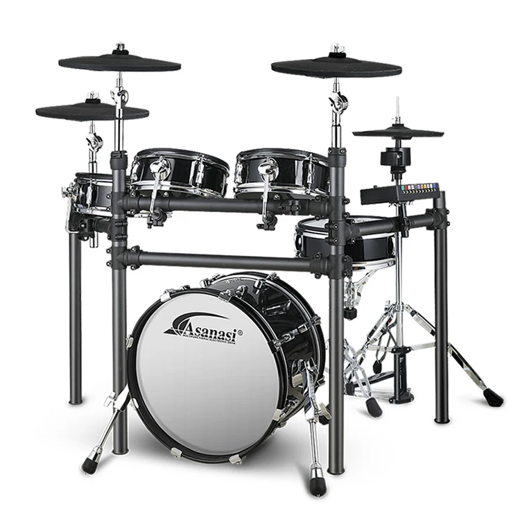 Foldable Electric Drum Kit With Drum Stool Musical Instruments