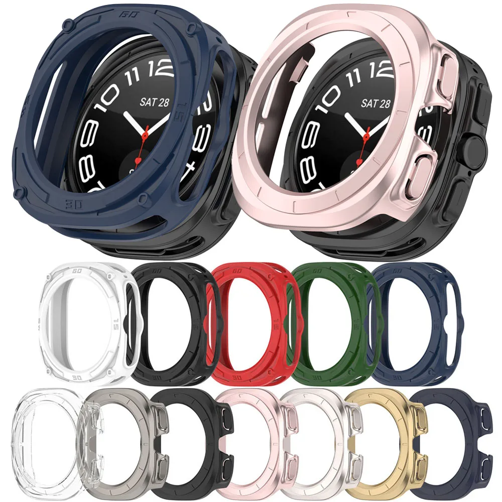 BEHUA Protector Case For Samsung Galaxy Watch Ultra Ultra2 47mm PC Cover Screen Protective Bumper Shell Cases Accessories
