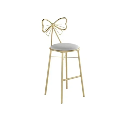 Tabouret de Bar Européen en Faux Cuir et Métal localité, Chaises Hautes Modernes de Luxe, Mobilier de Maison pour Salon