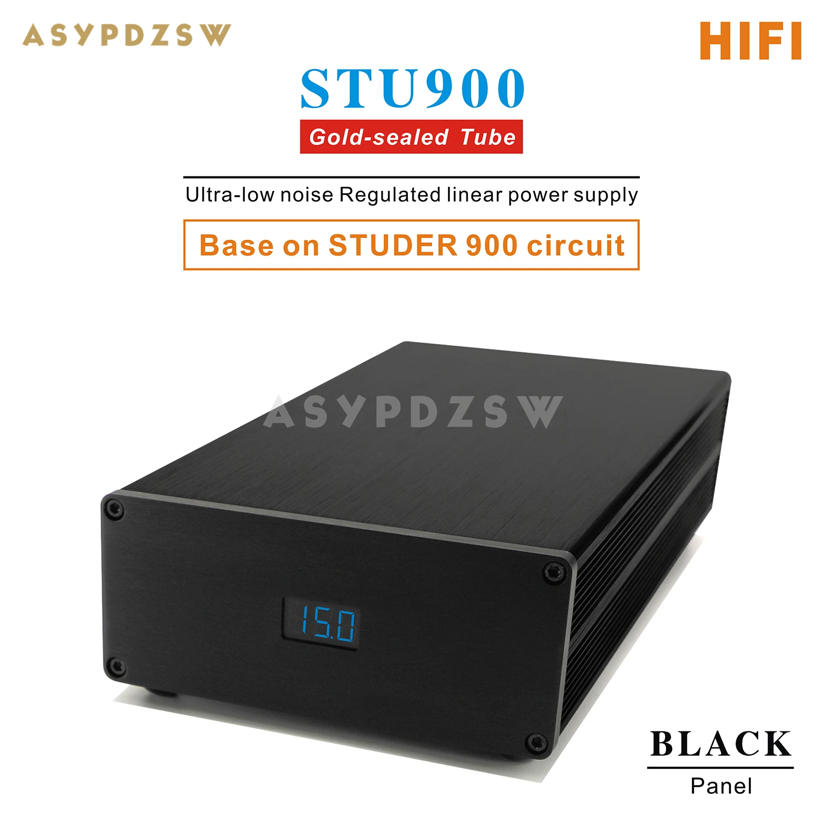 STU900 HIFI Gold-sealed Ultra-low noise Regulated linear power supply Base on STUDER 900 circuit With LED DC 5V---24V (Optional)