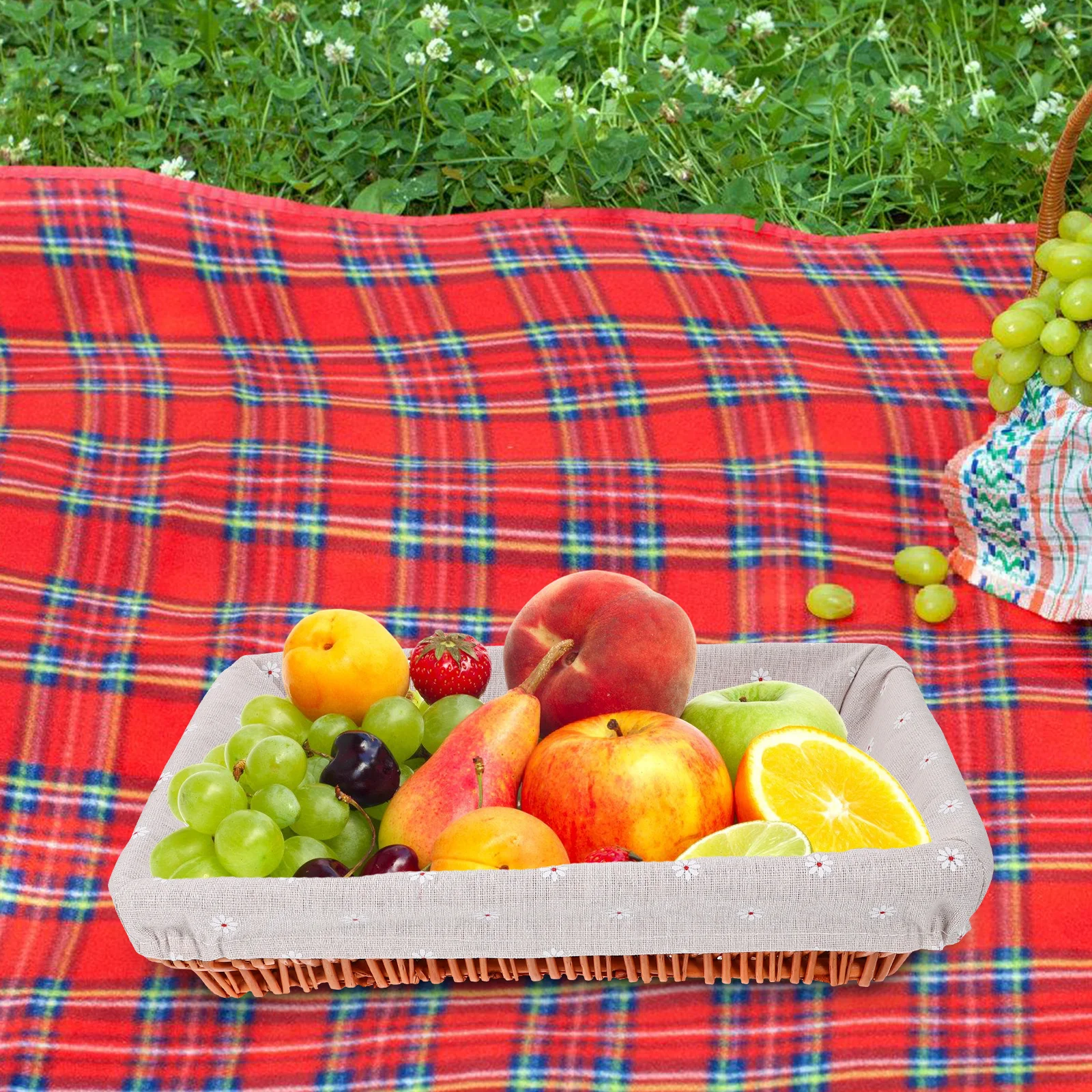 

Woven Basket for Organizing Delicate Woven Texture Natural Interior Decor Sundries Storage Box Bread Basket