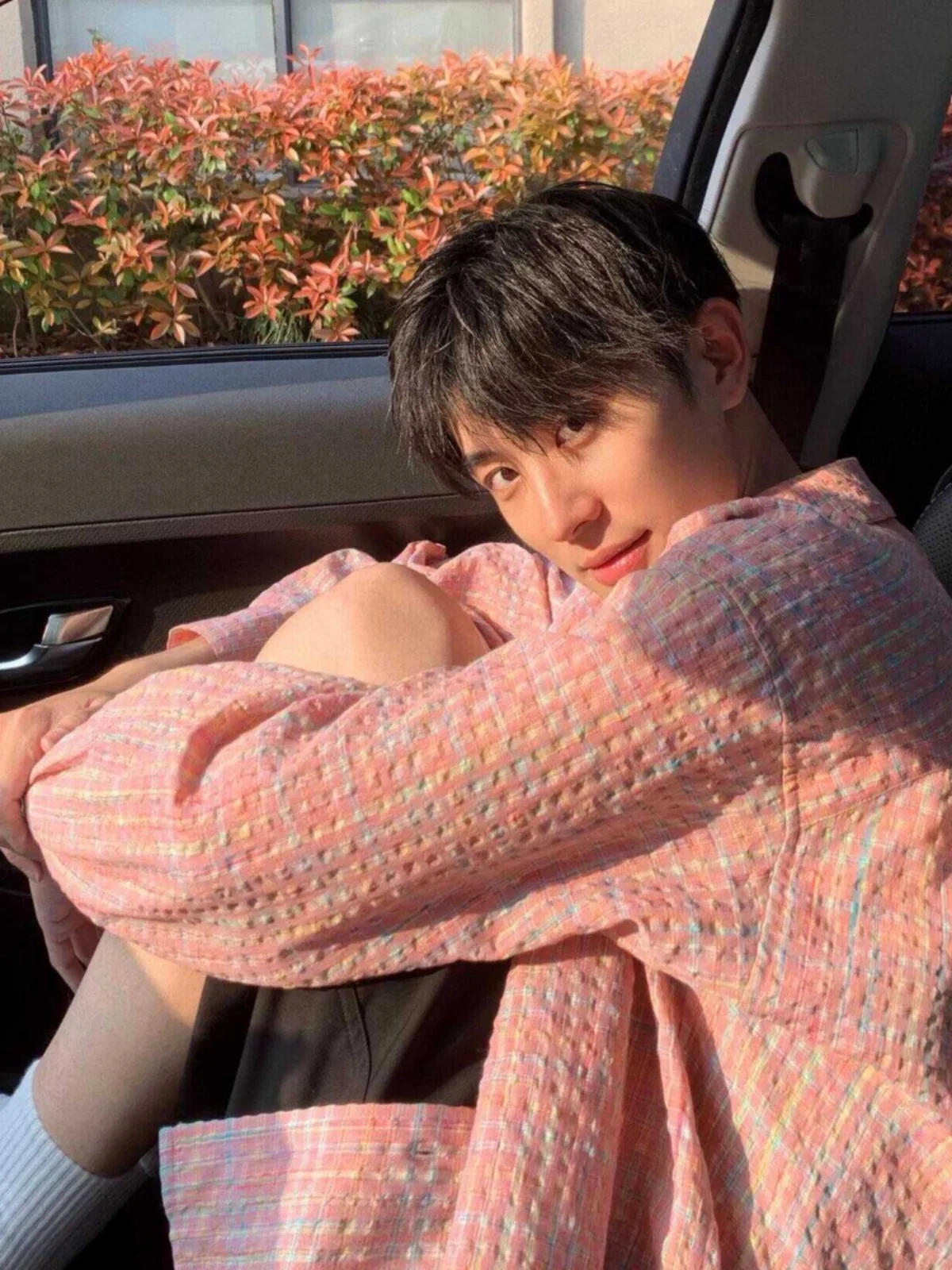 

Рубашка Cleanfit в клетку с длинными рукавами, мужская летняя рубашка в молодежном стиле, повседневная верхняя одежда с защитой от солнца, розовая клетчатая рубашка свободного кроя, модная