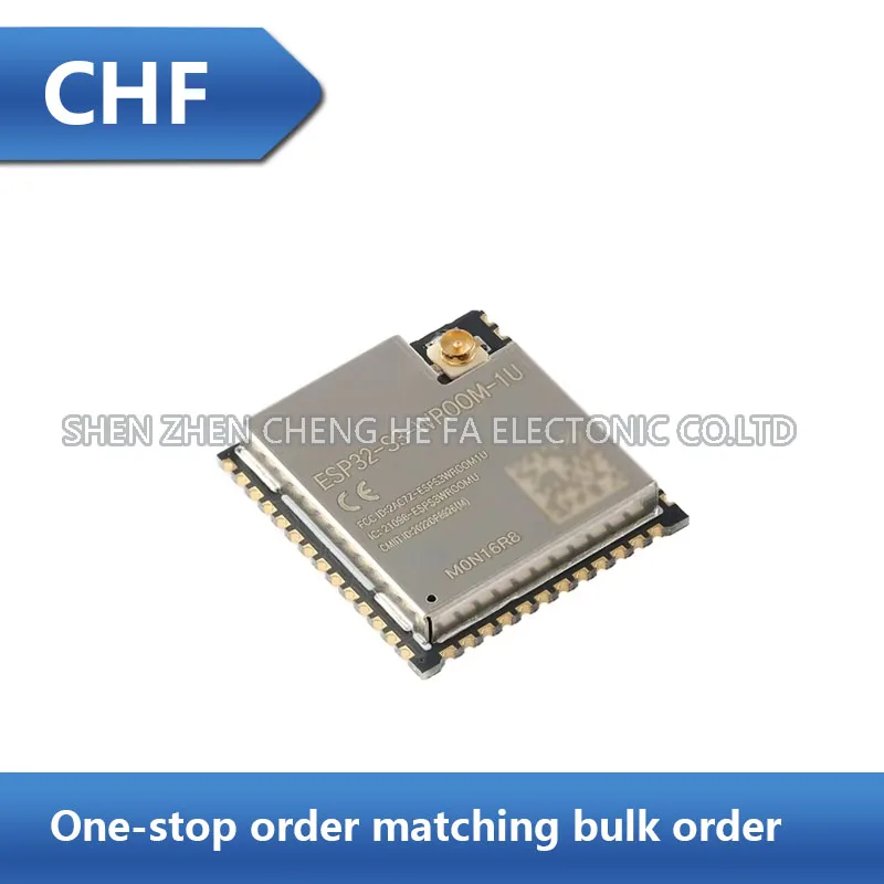 1PCS/5PCS ESP32-S3-WROOM-1U-N16R8 SMD Wi Fi+Bluetooth 16MB 32-bit dual core MCU module, brand new original in stock