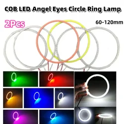 1Para ciepłych/białych/niebieskich 60mm 70mm 80mm 90mm 100mm 120mm COB LED Angel Eyes z powłoką Halo Ring Żarówka Światło przeciwmgielne do dekoracji samochodu