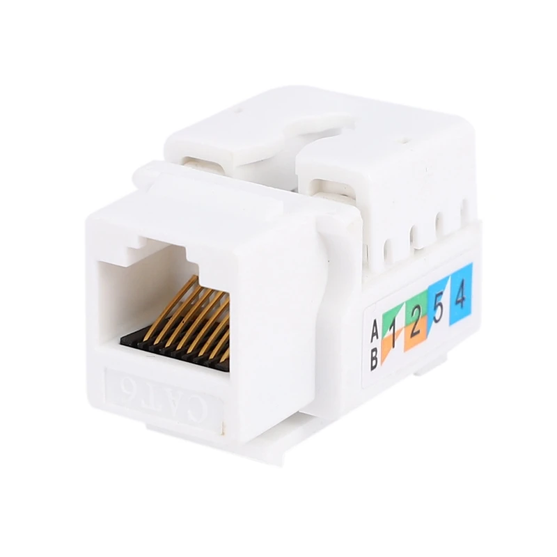 50ชิ้น Cat6ทั่วไปแจ็ค RJ45แบบกดลงโมดูลอีเธอร์เน็ต Coupler