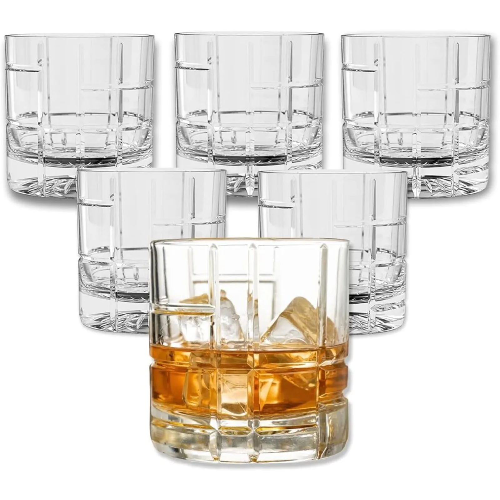 

Premium Double Rocks Whiskey Glasses - Set of 6 Cocktail Glasses - 12oz United States