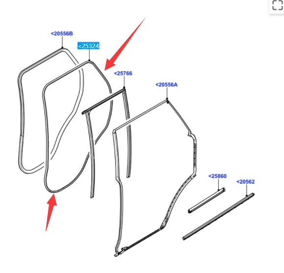 LR161140 LR161141 LR186948 Door Gasket Strip Weather-Strip FOR Land Rover