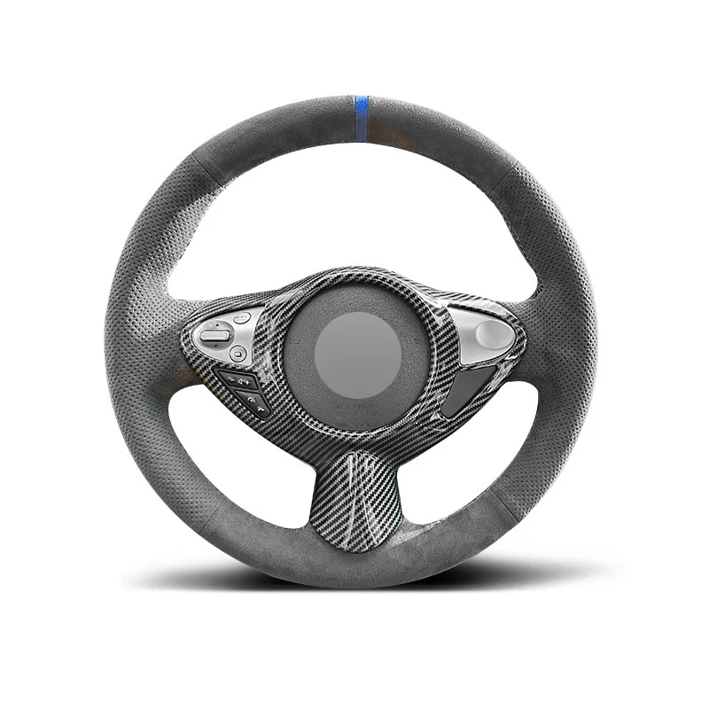 Genuine Leather Black Thread Steering Wheel Cover for Alcantera Car Accessories for Nissan Sentra Juke 370Z MAXIMA FX FX35 FX37