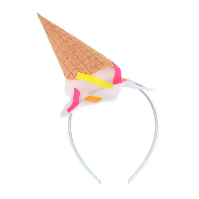 

A52E Lightweight Ice Cream Hair Ornament For Food Vendors Costume Contests Gatherings