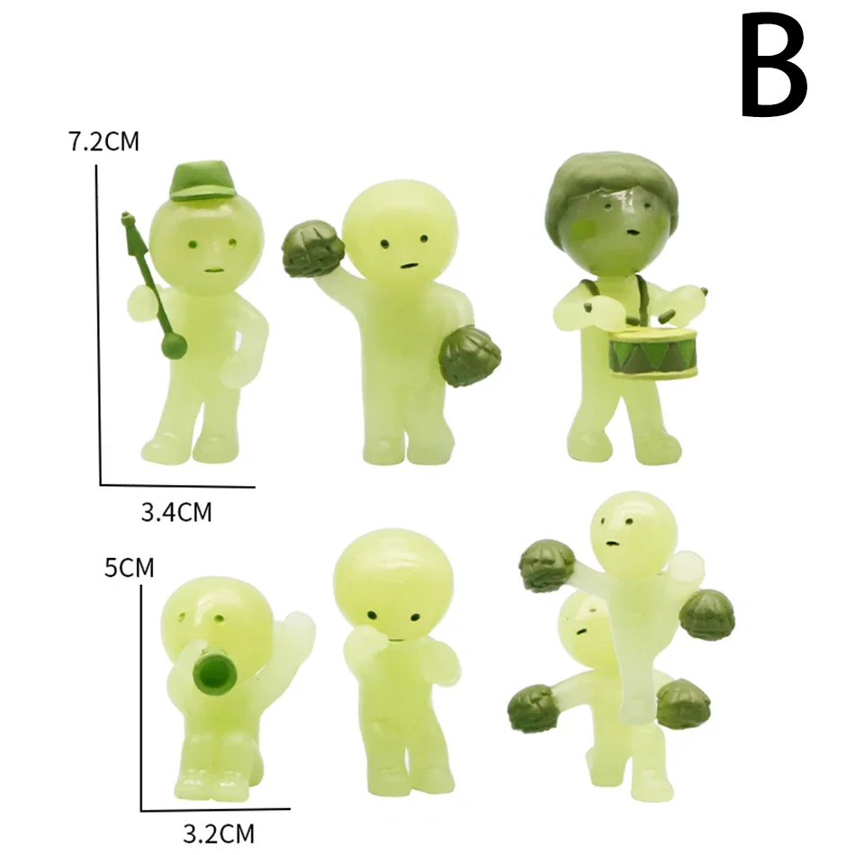 18Types Sonny Angel Smiski Blind Box  We Can Do It Series Kawaii Noctilucent Green Anime Action Character Model Toy Christma gif