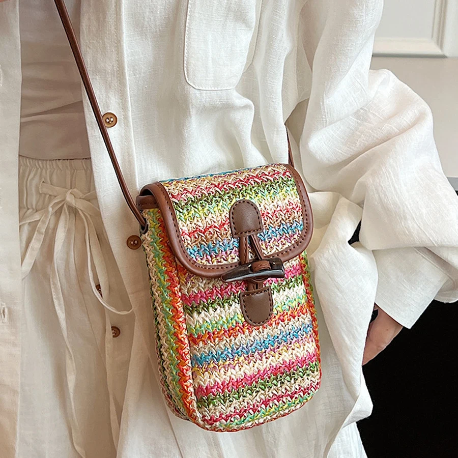 

2024 New Trend Exquisite Grass Weaving Mini Women Bag Luxury One Shoulder Crossbody Bag For Women