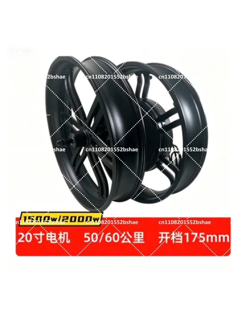 20 Inch Electric Fat Bike Wheels Front and Rear Hub Motor 2000W 60km/h for Snow Off-Road