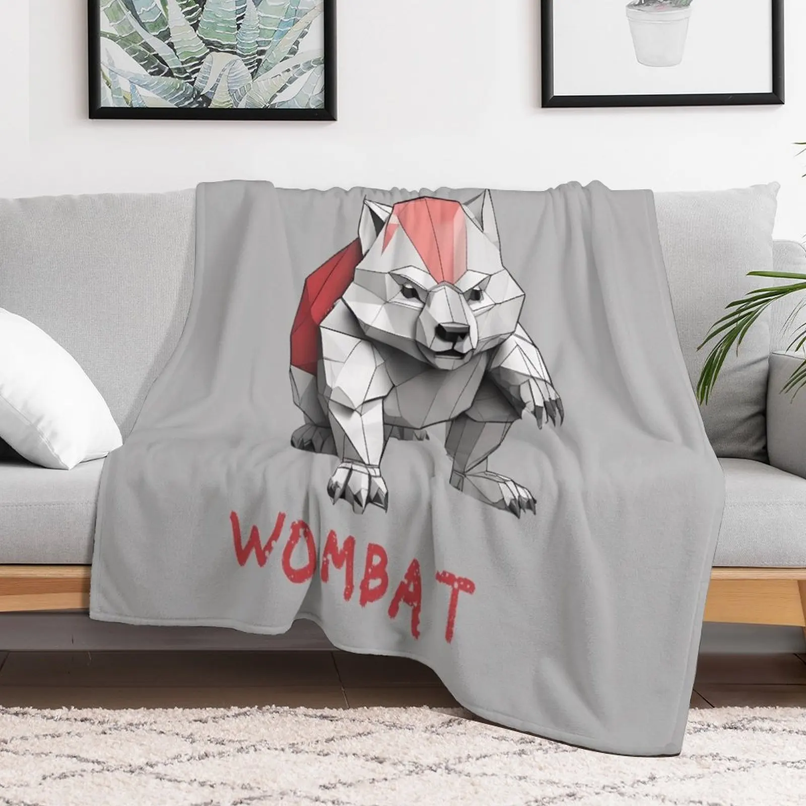 

Geometric Wombat Throw Blanket Decorative Throw Summer Blankets