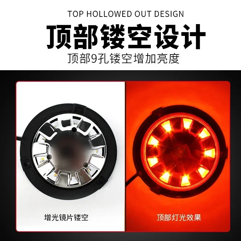 Durable Portable  Applicable Forklift LED Warning 24LED Flash Light Car Strobe Roof  Car Safety School Bus Signal Light