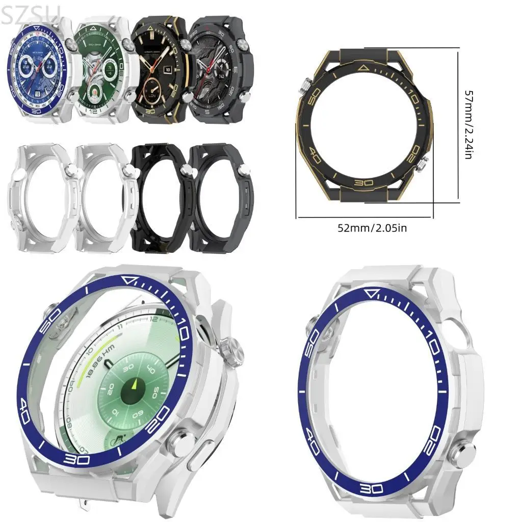 SZSU Screen Covers Screen Protector Case,Hard PC Cover Protective Bumper Frame Accessory for Watch GT6 46mm