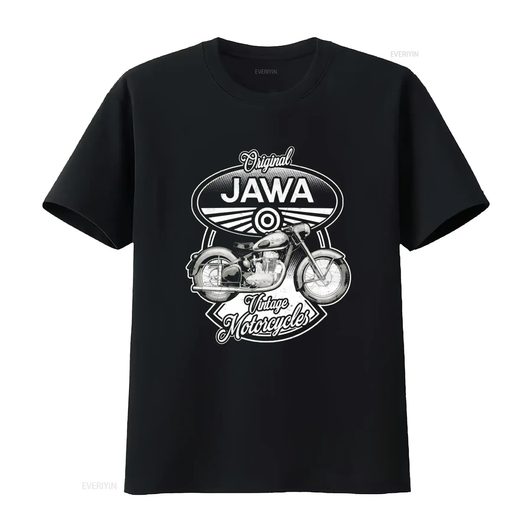 Camiseta original de motocicletas Jawa Vintage para hombres y mujeres, camiseta vintage lavada para uso diario, elegante para hombre