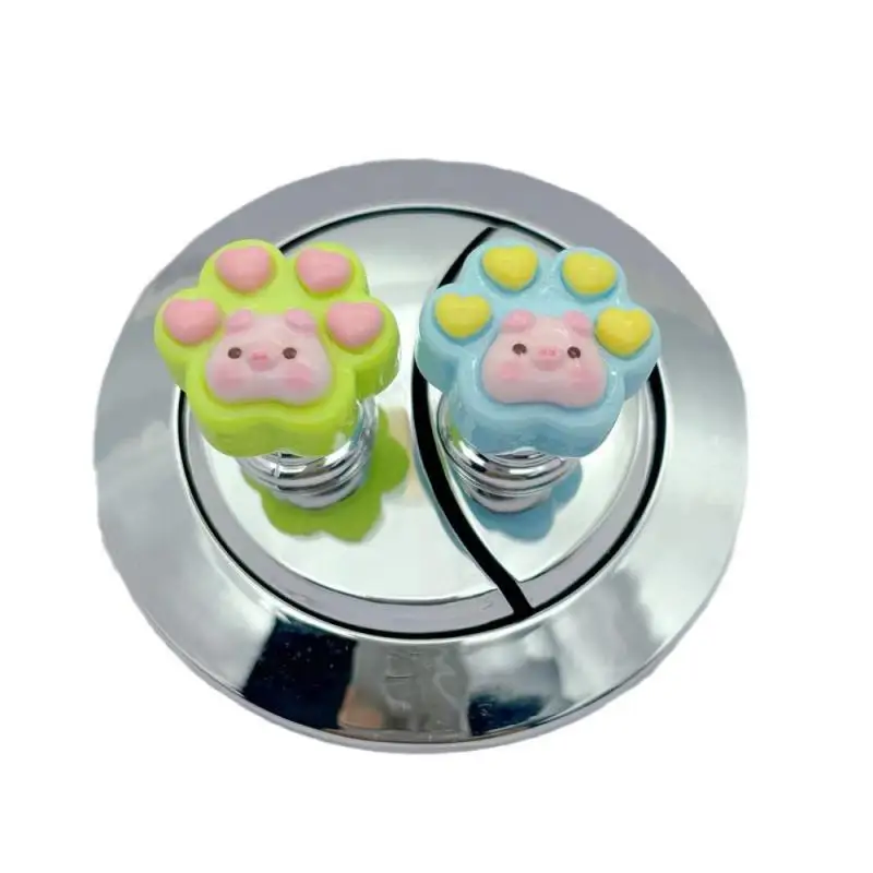 New Cat Shape Toilet Press Button Self-Adhesive Avoid Touching Toilet Lid Handle Multifunctional Cabinet Handle Home Decoration