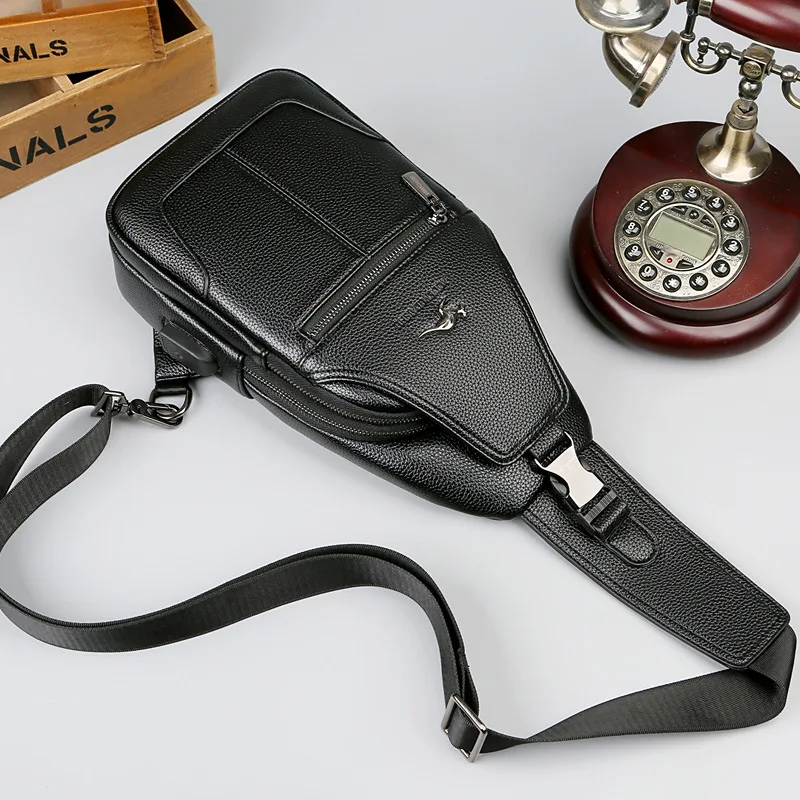 Nuova borsa da petto multifunzionale di grande capacità da uomo Zaino autunnale e invernale Borsa da uomo USB portatile casual da lavoro da uomo