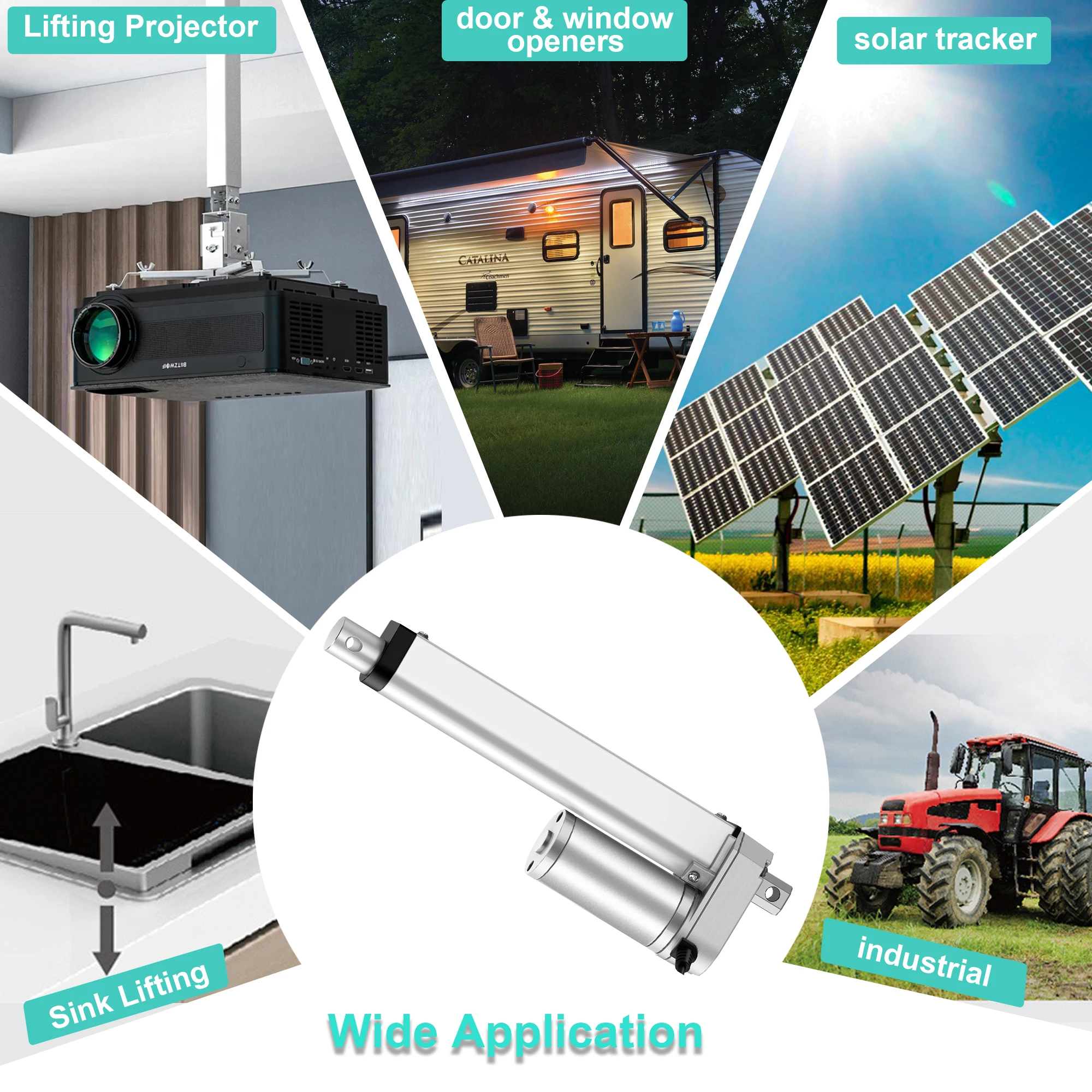 Krihom Linearantrieb 1000N 12V 24V, 50mm 350mm 700mm 1000mm, geeignet für elektrisches medizinisches Bett, Fahrzeug-Schifffenster und Türen. – Detail 10