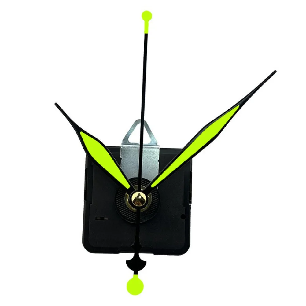 Silent 3Pcs 18mm Clock Movement Replacement Kit with 6 Sets of Luminous Clock Hands Suitable for Multiple Clock Types