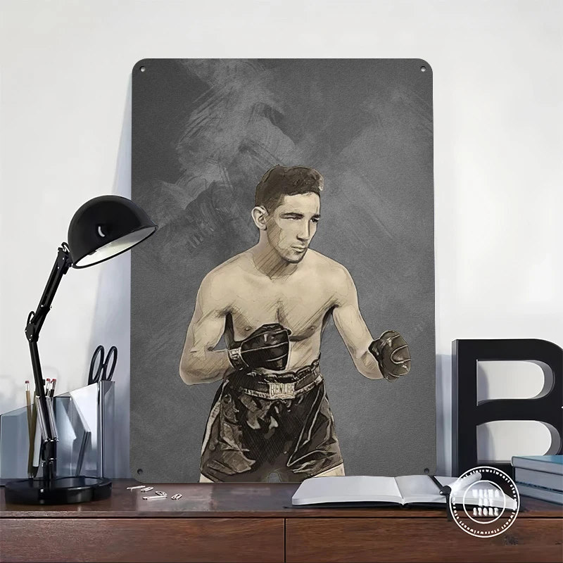 Willie Pep Printed Poster Customized Wall Art Retro Vintage Metal Tin Signs for Room Decoration Gaming House Decor Man Cave Home