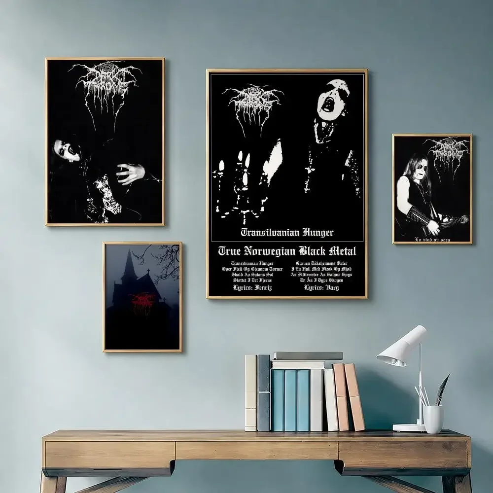 Metal Band D-DarkthroneS Poster Vintage Retro Anime Poster Stickers Peel and Stick Wall Art Home Decor