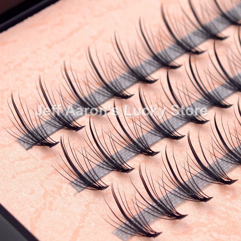 60 Boxes Black Tapered Individual False Eyelashes Extension Material Fake Eye Lashes Beauty Makeup Supplies Beauty Tool 8-14MM