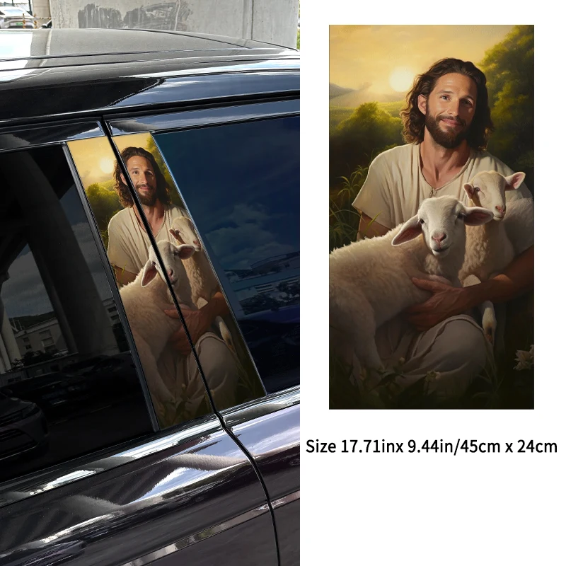 1PC Jesus Christian Car Stickers Auto B Pillar Waterproof Decoration Cover Scratches DIY Car Doors Pillar Sunscreen Vinyl Decals