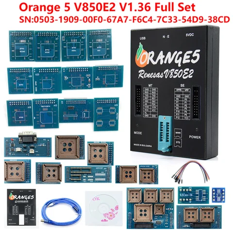 전체 어댑터 포함 OEM Orange5 Orange5 프로그래머, Orange5 V850E2 소프트웨어 v1.40 최신 버전, 2023 하이 퀄리티